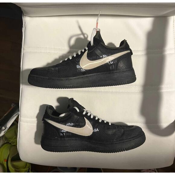 Size 9.5 - Nike Air Force 1 Low x OFF-WHITE Black 2018 main image 4